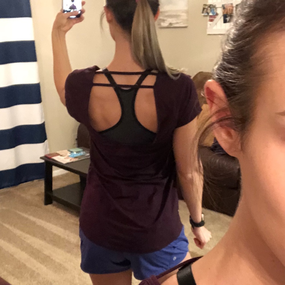 Maroon Basic Gym / Athletic Tee